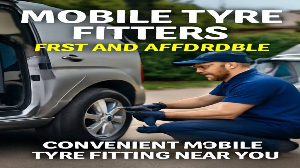 Mobile tyre fitters at work, providing fast and affordable tyre fitting services at home. Convenient mobile tyre fitting near you for quick tyre replacement.