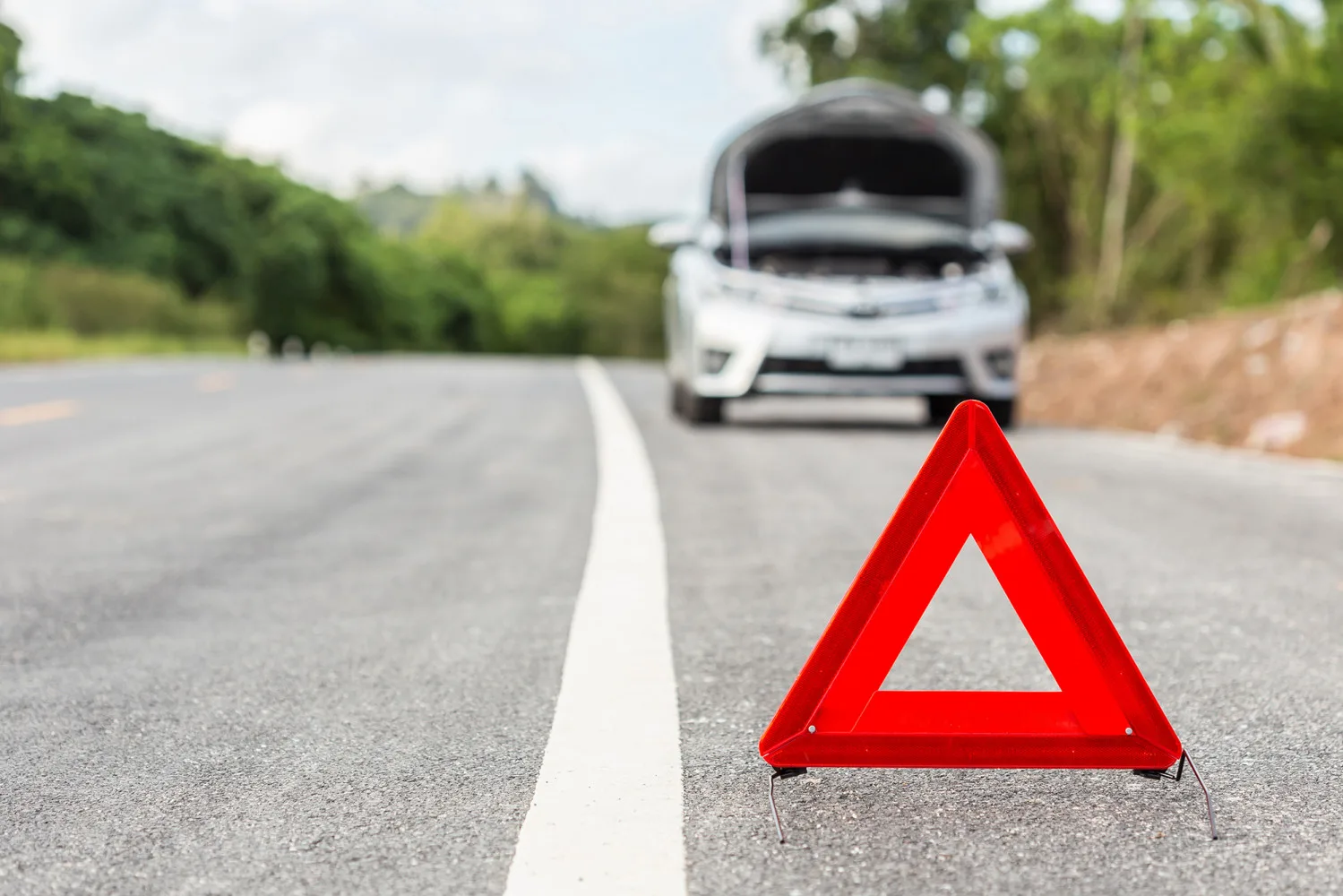 Motorway emergency caused by tyre blowout in the UK